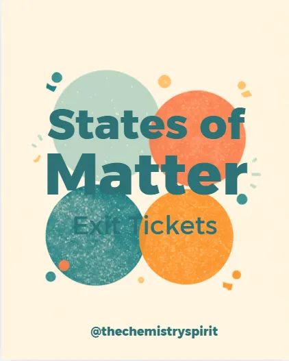 States of Matter Exit Tickets
